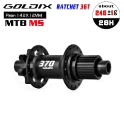 GOLDIX GDX370 28H Bicycle Hub Sealed Bearing 6-bolt Disc Brake J-Bend 28 Holes Ratchet 36T BOOST MTB Hub for Shimano HG MS SRAM