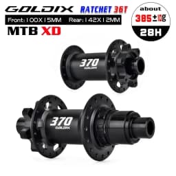 GOLDIX GDX370 28H Bicycle Hub Sealed Bearing 6-bolt Disc Brake J-Bend 28 Holes Ratchet 36T BOOST MTB Hub for Shimano HG MS SRAM
