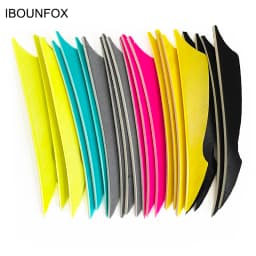 100 Pcs IBOUNFOX 4 Inch Natural Turkey Arrow Feathers Sting Shape Archery Fletches Feather Arrow Feltching Right Wing