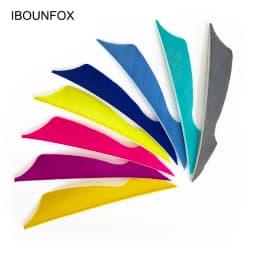 100 Pcs IBOUNFOX 4 Inch Natural Turkey Arrow Feathers Sting Shape Archery Fletches Feather Arrow Feltching Right Wing