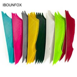 100 Pcs IBOUNFOX 4 Inch Natural Turkey Arrow Feathers Sting Shape Archery Fletches Feather Arrow Feltching Right Wing