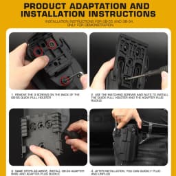 5/10Pieces Tactical Quick Locking System Kit QLS 19 22 For Adapter Waist Case Adapter Hunting Accessories