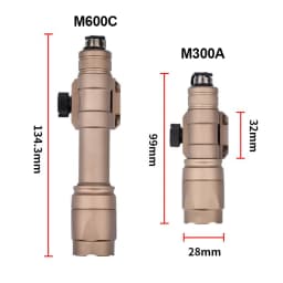 WADSN Airsoft Surefir M600C M600 M300 Tactical Scout Light AR15 Flashlight LED Hunting Spotlight SF M300A Gun lamp