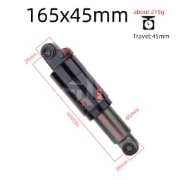 MEROCA Mountain Bike Air Shock Absorber 125mm/150mm/165mm/190mm/200mm Scooter Alloy MTB Folding Bicycle Rear Shock Cycling Parts