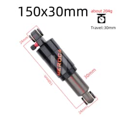 MEROCA Mountain Bike Air Shock Absorber 125mm/150mm/165mm/190mm/200mm Scooter Alloy MTB Folding Bicycle Rear Shock Cycling Parts