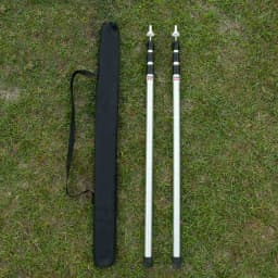 Aluminum Alloy 2.3m-3m 3 Sections Tent Pole Adjustable Support Rods Beach Shelter Tarp Awning Pole Replacement Poles Accessories