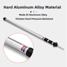 Aluminum Alloy 2.3m-3m 3 Sections Tent Pole Adjustable Support Rods Beach Shelter Tarp Awning Pole Replacement Poles Accessories