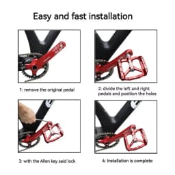 ENLEE Ultralight Bicycle Pedal All CNC MTB DH XC Mountain Bike Pedal L7U Material+DU Bearing Aluminum Pedals Bike Accessories