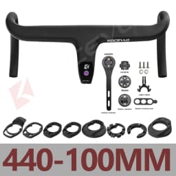KOCEVLO Internal Cable Road Bike Carbon Fiber Handlebar Integrated Bicycle Drop Bar With Computer Mount and Washers Accessories
