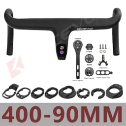 KOCEVLO Internal Cable Road Bike Carbon Fiber Handlebar Integrated Bicycle Drop Bar With Computer Mount and Washers Accessories