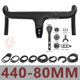 KOCEVLO Internal Cable Road Bike Carbon Fiber Handlebar Integrated Bicycle Drop Bar With Computer Mount and Washers Accessories