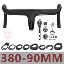 KOCEVLO Internal Cable Road Bike Carbon Fiber Handlebar Integrated Bicycle Drop Bar With Computer Mount and Washers Accessories