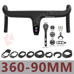 KOCEVLO Internal Cable Road Bike Carbon Fiber Handlebar Integrated Bicycle Drop Bar With Computer Mount and Washers Accessories