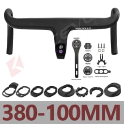 KOCEVLO Internal Cable Road Bike Carbon Fiber Handlebar Integrated Bicycle Drop Bar With Computer Mount and Washers Accessories