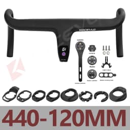 KOCEVLO Internal Cable Road Bike Carbon Fiber Handlebar Integrated Bicycle Drop Bar With Computer Mount and Washers Accessories