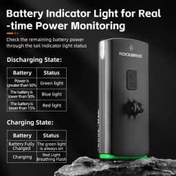 ROCKBROS Bicycle Front Light Headlight 3000LM 10000mAh MTB Bike Light Hanging Version Waterproof Cycling Bicycle Lamp Flashlight