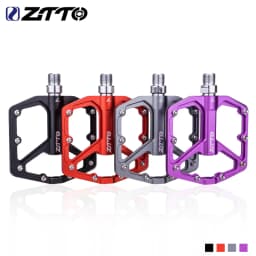 ZTTO MTB Ultralight Flat Pedal CNC Aluminum Alloy AM Enduro Bike Smooth Bearings 9/16 Thread  For Gravel Mountain Bike JT07