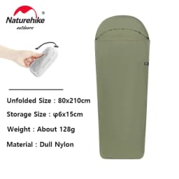 Naturehike Sleeping Bag Liner Ultralight Outdoor Camping Sleeping Sack Hiking Hotel Single Travel Machine Washable Comfortable