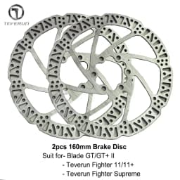 Original Teverun Fighter 11/11+ 160mm Brake Disc Teverun Fighter Supreme 160mm Brake Disc Blade GT/GT+ II Brake Disc 160mm Part
