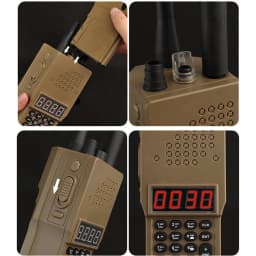 Tactical BB Balls Loader Box Electric Counting PRC-152 Radio Model Pouch Compatible MOLLE Vest Airsoft M4 5.56 BBs Storage Case