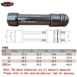 TAKEDO HBS Heavy Spinning Reel Seat 18# 20# 22# 24# Sea Guide All-Aluminum Boat Rod Building Big Game Fishing Rod Accessory