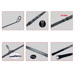 BIUTIFU 2Tips Carp Fishing Rod 3.5lb 7Sections 4.2/3.6/3.0m 30t Carbon Fiber Travel Throwing 60-150m Shore Casting Spinning Pole