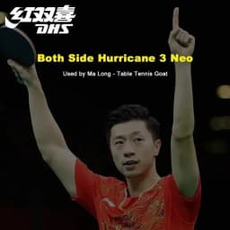 DHS-Hurricane 3 NEO Table Tennis Rubber, 37 Degrees Soft, Hurricane-3, Pips-in Ping Pong Sponge, No Need for a Booster