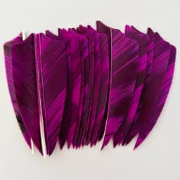 50Pcs 3 Inch Arrow Feathers Fletching Shield Cut Right Wing Ink Painting Turkey Feather Vanes Archery DIY Accessories