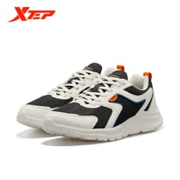 Xtep Sports Shoes Men's Mesh Breathable Running Shoes Winter Marathon Black White Men's Sports Shoes Sneakers Man 879119110110