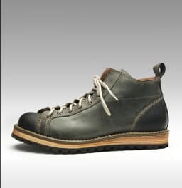 KOWM Cowhide Hiking Shoes Men's Walking Boot British Trekking Shoes Thick Soled Cowhide High Top Motorcycle Boots Ankle Sneakers