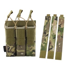 VULPO Tactical Rifle Triple Magazine Pouch Modular Molle Triple Mag Pouch Carrier For MP5 MP7 KRISS Hunting Airsoft