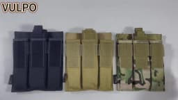 VULPO Tactical Rifle Triple Magazine Pouch Modular Molle Triple Mag Pouch Carrier For MP5 MP7 KRISS Hunting Airsoft