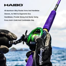 HAIBO VENOM Anti-saltwater Fishing Reel Deep Sea Iron Plate Baitcasting Reel 8+1BB Water Drop Wheel Max Drag 12KG