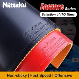 Nittaku-Fastarc Table Tennis Rubber, Non-Sticky Ping Pong Coating, Original, G1, C1, P1, S1, Selection of Ito Mima