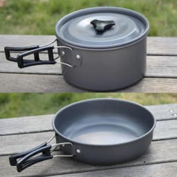 Camping Cookware Set for 1-5Persons Lightweight and Portable Pot and Pan with Carrying Bag Perfect for Outdoor Camping