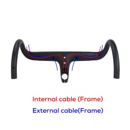 Carbon Fiber Integrated Handlebar for Road Bike, Black Matte, 28.6mm with Spacers, Cycling Parts, Bicycle Accessories