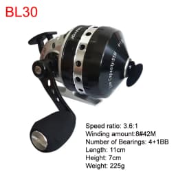 Metal Fishing Wheel 3.6:1 Slingshot Fishing Reel 6+1BB Closed Line Hunting Spinning Reel with Wristband BL30/BL33/BL39 2023 New