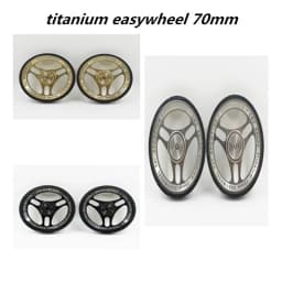 1pair titanium easywheel 70mm Ultra-light anodized push wheel for brompton titanium wheel for birdy unionjack