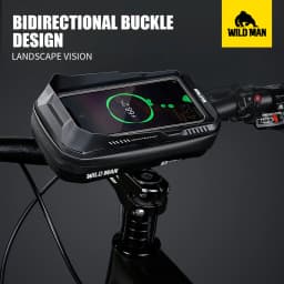 WILD MAN XT3 Bicycle Phone Bag Quick Release Handlebar Stem Mount TPU Touchscreen Window Hard Shell Zipper Storage Cycling Pouch