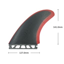 UPSURF FUTURE Keel Fins Fiberglass MR Twin Fins Surf Quilhas Single Tabs Surfboard Fins Clear Red/Black Surf Side Fins Twin Keel