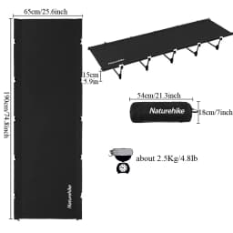Naturehike Xjc05 Camping Bed 1 Person Easy Build Folding Bed Portable 150Kg Load Fold Up Bed Outdoor Light Travel Sleeping Cot