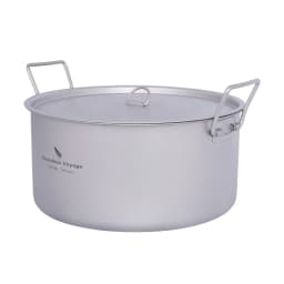 Boundless Voyage Titanium Pot 5.0L Portable Big Capacity Stockpot Outdoor Hiking Picnic Camping Cookware Soup Pot Home Kitchen