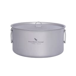 Boundless Voyage Titanium Pot 5.0L Portable Big Capacity Stockpot Outdoor Hiking Picnic Camping Cookware Soup Pot Home Kitchen