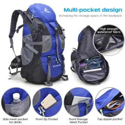 50L Hiking Trekking Backpack Water-resistant Camping Daypack Backpack Outdoor Men Travel Trekking Climbing Backpack Free Knight