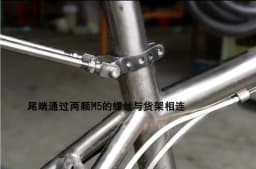 31.8/34.9mm Double-head Titanium Alloy Seatpost Clip Clamp Ti Alloy Seat Tube Clamp for Mountain / Road Bike