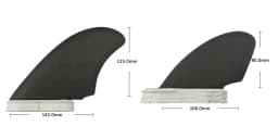 RM 2 or 4 Fins Set UPSURF FCS 2 FIN Big Honeycomb Fiber Surfboard Fin Twin Rear Fins+Twin Side Fins Quilhas Quad Fins Surfing