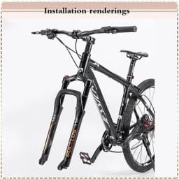 BUCKLOS Fat Bike Fork 26inch 4.0'' Tire Mountain Bike Air Suspension Fork 9*135mm Quick Release Snow Bike Fork Bicycle Parts