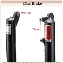 BUCKLOS Fat Bike Fork 26inch 4.0'' Tire Mountain Bike Air Suspension Fork 9*135mm Quick Release Snow Bike Fork Bicycle Parts