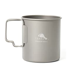 TOAKS  Titanium 450ml Cup Ultralight Version Outdoor Camping Equipment Portable Cup Mug Foldable Handle Tableware