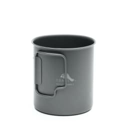 TOAKS  Titanium 450ml Cup Ultralight Version Outdoor Camping Equipment Portable Cup Mug Foldable Handle Tableware